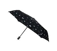 SMATI Ombrello pieghevole compatto apertura e chiusura automatica; 8 costole in fibra di vetro; antivento; robusto; diametro=96cm; grande classico; ombrello da donna; design UCCELLI.