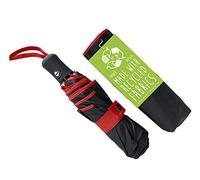 SMATI Ombrello pieghevole ECOLOGICO Telone di bottiglie di plastica RPET; apertura e chiusura automatica; antivento; Diametro=91cm; Colore ROSSO.