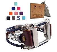 Smatiful Charge 3 Cinturino with Tessuto Rope, Adjustable Replacement Accessori Sport Armband per Fitbit Charge 3,Grigio Blu