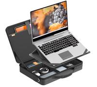 Smatree Borsa a tracolla per laptop con supporto per HP ProBook 455/450 G9/G10, EliteBook 865/860/655/650 G9/G10/G11, per HP Chromebook 15a/15at, valigetta protettiva rigida per laptop (A485S), Nero