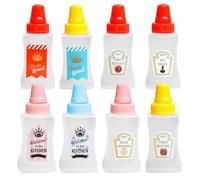 Smavles 24 PCS Small Squeeze Bottle, Biberon Cucina Plastica Portatili Squeezer contagocce per Ketchup Senape Aceto Salsa di Soia Olio Condimenti Squeezer Campeggio, Picnic
