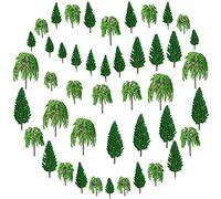 Smavles Alberi Modellismo, 45Pz Alberi Modello Misto,Albero del Diorama ModellismoPlastic,Modello Alberi in Miniature per Modellismo Ferroviario Erba Modellismo Wargames da Tavolo Fai da Te Paesaggio