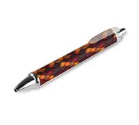 SMAZDFXX 1 penna a sfera nera con stampa a motivo piuma rossa, punta da 0,5 mm, ideale per journaling, scrittura in ufficio e materiale scolastico.