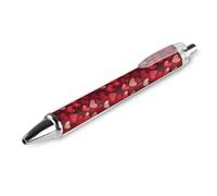 SMAZDFXX 1 penna a sfera nera - Stampa a cuore rosso con disegno di un cartone animato, punta da 0,5 mm, ideale per journaling, scrittura in ufficio e materiale scolastico.
