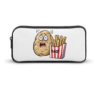 SMAZDFXX Astuccio portatile per matite, piccolo astuccio per penne, astuccio per trucchi, organizer per scatole, divertente per la festa del papà, con patatine fritte
