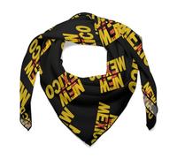 SMAZDFXX Bandane originali da donna con design della bandiera del New Mexico, foulard quadrati leggeri, versatili sciarpe in raso per il collo e per i capelli