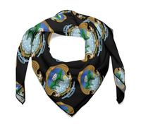 SMAZDFXX Bandane originali da donna con lo stemma della Costa Rica, foulard quadrati leggeri, versatili sciarpe in raso per il collo e per i capelli