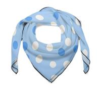 SMAZDFXX Bandane originali da donna con pois blu, foulard quadrati leggeri, versatili sciarpe in raso per il collo e per i capelli