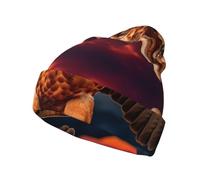 SMAZDFXX Berretto con Risvolto Lavorato a Maglia da Uomo Eagle Soaring Hunting, Berretto Unisex per Uomo e Donna, Berretto Invernale Lavorato a Maglia, Nero