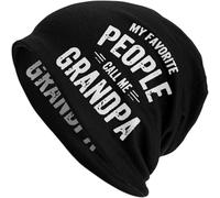 SMAZDFXX Berretto da Uomo in Maglia La mia Gente Preferita Mi Chiama Nonno Nero