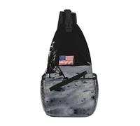 SMAZDFXX Borsa a tracolla con stampa astronauta sulla luna, diagonale, resistente e comoda per viaggi e uso quotidiano.