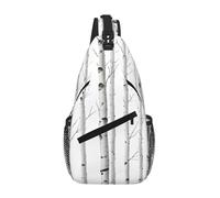 SMAZDFXX Borsa a tracolla con stampa betulla, diagonale, resistente e comoda per viaggi e uso quotidiano