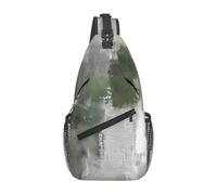 SMAZDFXX Borsa a tracolla diagonale con motivo a coniglietti blu e bianchi sfumati, da viaggio, da trekking, per uomo e donna