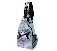 SMAZDFXX Borsa a tracolla Galaxy Triple Moon Goddess Wicca Pentacle per uomo e donna, borsa a tracolla, zaino a tracolla, 15x8x4 pollici