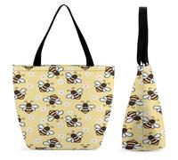 SMAZDFXX Borsa a tracolla grande e capiente da donna Daisy Bees Summer Bee Anguria Fragola Borsa a mano elegante adatta per shopping e lavoro