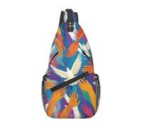 SMAZDFXX Borsa a tracolla Hands And Doves, borsa a tracolla, zaino da viaggio, corsa ed escursionismo per uomo e donna