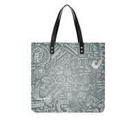 SMAZDFXX Borsa a tracolla oversize in similpelle con domande di matematica, borsa a tracolla morbida da donna, borsa da weekend, borsa hobo, borsa shopper