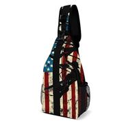 SMAZDFXX Borsa a tracolla per elettricisti con bandiera americana, per uomo e donna, con tracolla e zaino.