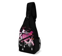 SMAZDFXX Borsa a tracolla Softball Pinks Ribbon Awareness per uomo e donna, grande capacità, tracolla per ciclismo e corsa