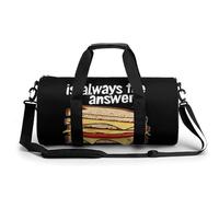 SMAZDFXX Borsa da palestra piccola, borsa sportiva con tracolla, per uomo e donna, modello Grilled Cheese Sandwich Is The Answer
