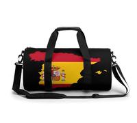 SMAZDFXX Borsa da palestra piccola con bandiera e mappa della Spagna, borsa sportiva con tracolla per uomo e donna