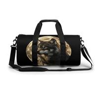 SMAZDFXX Borsa da palestra piccola Wolf And Moon, borsa sportiva con tracolla per uomo e donna