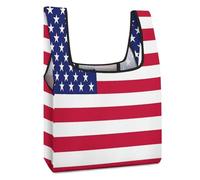 SMAZDFXX Borsa della spesa pieghevole con bandiera americana, borsa riutilizzabile per la spesa, borsa per la conservazione, borsa per il mercato, borsa per il viaggio, borsa per il campeggio