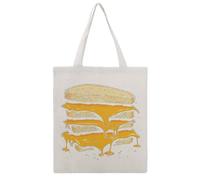 SMAZDFXX Borsa in tela stampata con sandwich al formaggio grigliato, borsa riutilizzabile per la spesa, 15" x 16"