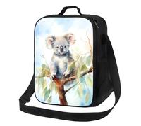 SMAZDFXX Borsa per il pranzo riutilizzabile a forma di ramo di albero di koala con tracolla per donne e uomini