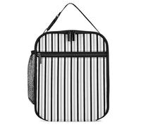 SMAZDFXX Borsa per il pranzo riutilizzabile Stripes Meal Prep Bag con chiusura a cerniera, porta pranzo a prova di perdite per lavoro, ufficio, picnic