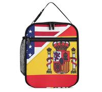 SMAZDFXX Borsa termica portatile per il pranzo con bandiera nazionale dell'Ossezia del Nord degli Stati Uniti, borsa riutilizzabile per il pranzo, borsa per ufficio e lavoro