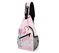 SMAZDFXX Borse a tracolla Flamingo Beach, zaino casual a tracolla, borsa a spalla per uomo e donna