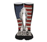 SMAZDFXX Calzini divertenti a metà polpaccio con scritta Mi piace la birra e il mio gatto, calzini da 15,7" con blocchi di colore per adulti