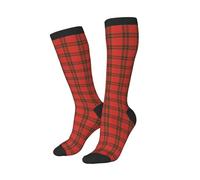 SMAZDFXX Calzini lunghi casual in tartan invecchiato Grant, calze alte fino al ginocchio, per uomo e donna, confezione da 1
