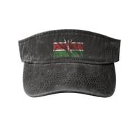 SMAZDFXX Cappelli con Visiera Parasole in Seta con Bandiera del Kenya, per Donne e Uomini, Cappelli da Sole Sportivi, Cappelli da Golf, Cappellino da Baseball