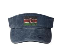 SMAZDFXX Cappelli con Visiera Parasole in Seta con Bandiera del Kenya, per Donne e Uomini, Cappelli da Sole Sportivi, Cappelli da Golf, Cappellino da Baseball