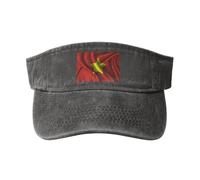 SMAZDFXX Cappelli con Visiera Parasole in Seta, Stile Bandiera del Vietnam del Nord, per Donne e Uomini, Cappelli da Sole Sportivi, Cappelli da Golf, Cappellino da Baseball