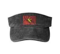 SMAZDFXX Cappelli con Visiera Parasole in Seta, Stile Bandiera del Vietnam del Nord, per Donne e Uomini, Cappelli da Sole Sportivi, Cappelli da Golf, Cappellino da Baseball