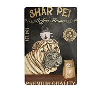 SMAZDFXX Cartello in alluminio con scritta Shar Pei Dog, decorazione da parete in metallo per bar, ristoranti, supermercati, negozi, la migliore idea, 8x12 pollici