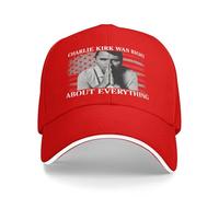 SMAZDFXX Charlie Kirk aveva Ragione su Tutto Cappellino da Baseball Regolabile Unisex Nero