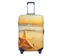 SMAZDFXX Coprivaligia ad alta elasticità con stampa Una stella marina sulla spiaggia, coprivaligia da viaggio universale antigraffio per uomo e donna.