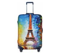 SMAZDFXX Coprivaligia da viaggio con stampa della Torre Eiffel di Parigi, protezione per valigia antigraffio, lavabile, elastica, approvata dalla TSA, protezione per bagaglio adatta ai bagagli.