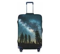 SMAZDFXX Coprivaligia decorativi con stampa cielo notturno con alberi, coprivaligia lavabili, accessori da viaggio