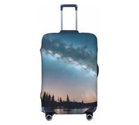 SMAZDFXX Coprivaligia decorativi con stampa cielo notturno e alberi, coprivaligia lavabili, accessori da viaggio
