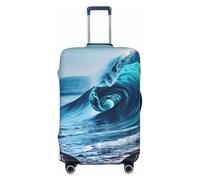 SMAZDFXX Coprivaligia decorativi con stampa di onde del mare e dell'oceano, coprivaligia lavabile, accessori da viaggio per bagagli