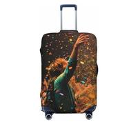 SMAZDFXX Coprivaligia elastico antigraffio con motivo a serpente in attesa di preda, coprivaligia da viaggio lavabile e antipolvere, adatto per valigie.