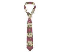 SMAZDFXX Cravatta da uomo con motivo Rosa d'amore bianca | Perfetta per testimoni dello sposo, riunioni e celebrazioni | Un accessorio versatile per l'abito