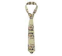 SMAZDFXX Cravatta semplice stampata da uomo con gatto e farfalla | Un accessorio versatile per abiti | Perfetta per testimoni dello sposo, riunioni e celebrazioni