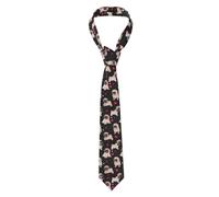 SMAZDFXX Cravatta sottile da uomo con stampa di un simpatico carlino, cravatte per matrimonio, sposo, testimoni dello sposo, missioni, balli