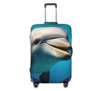 SMAZDFXX Custodia protettiva per valigia ad alta elasticità con stampa Happy Roaming Dolphin, custodia universale antigraffio per valigia da viaggio per uomo e donna, piccola